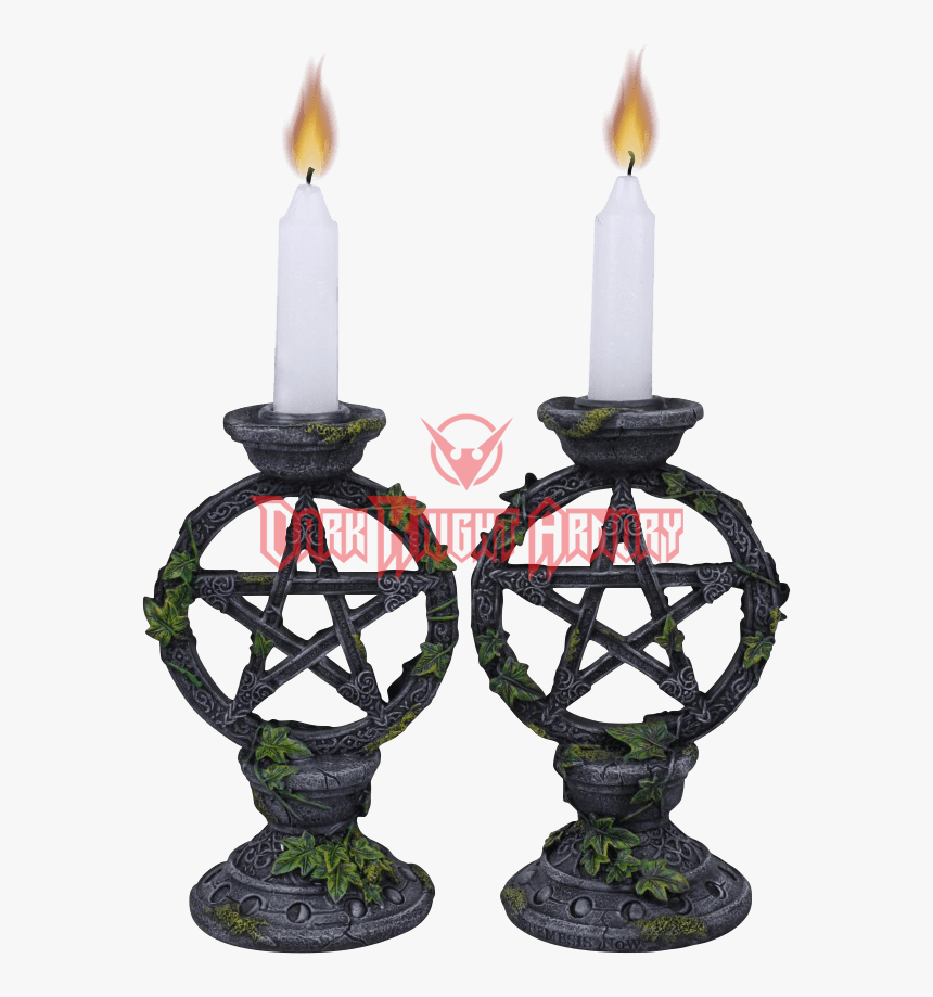 Wiccan Pentagram Candleholder Set - Witch Candlestick, HD Png Download, Free Download