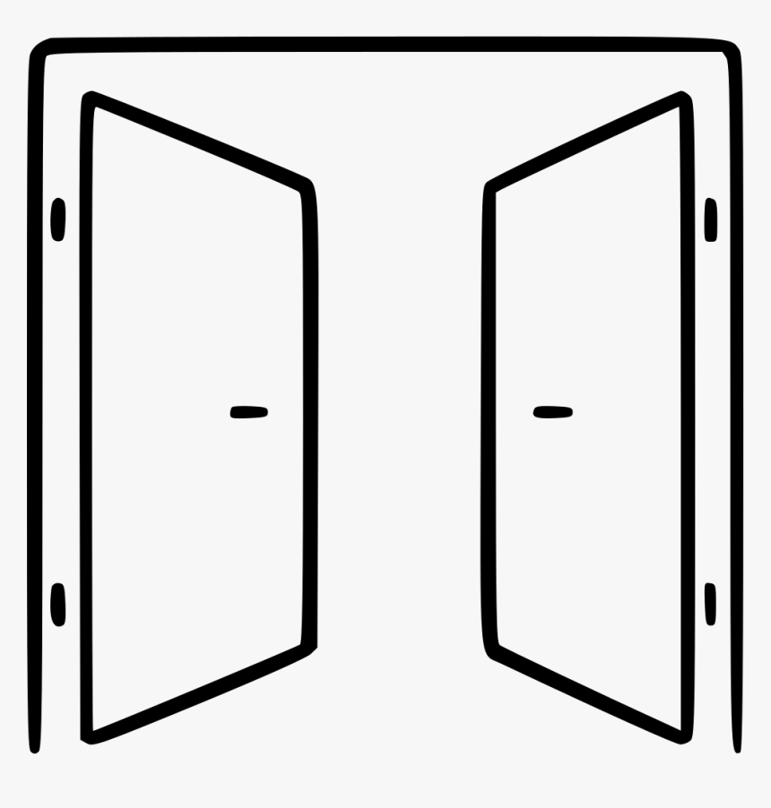 Open Doors Outdoors Furniture Gate Entrance - Vector Open Gate Icon, HD Png Download, Free Download