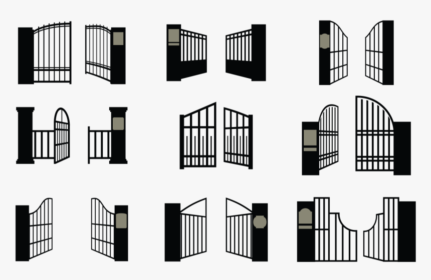 Open Gate Icons Vector - Gate Vector, HD Png Download, Free Download