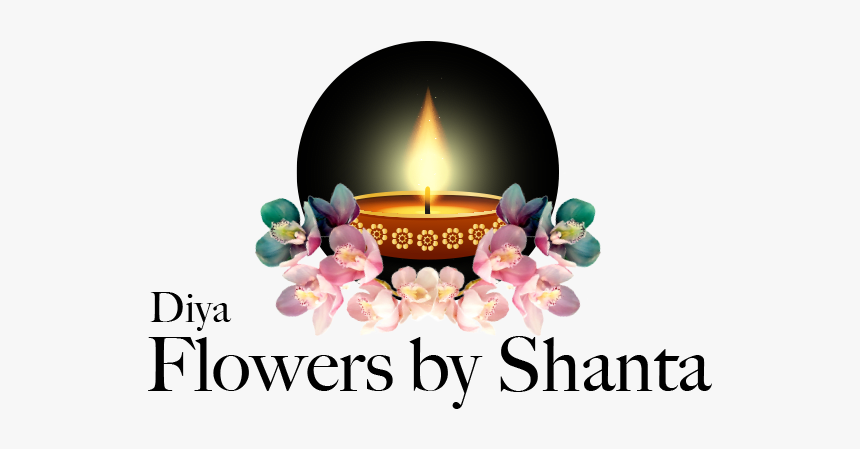 Diya Flowers By Shanta - Flower With Deepam Png, Transparent Png, Free Download