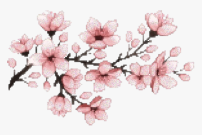 Sakura Flower Hanami Pink Aesthetic Japanese Japan - Cherry Blossom Pixel Gif, HD Png Download, Free Download