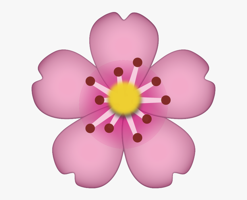 Cherry Blossom Clipart File - Cherry Blossom Emoji Png, Transparent Png, Free Download