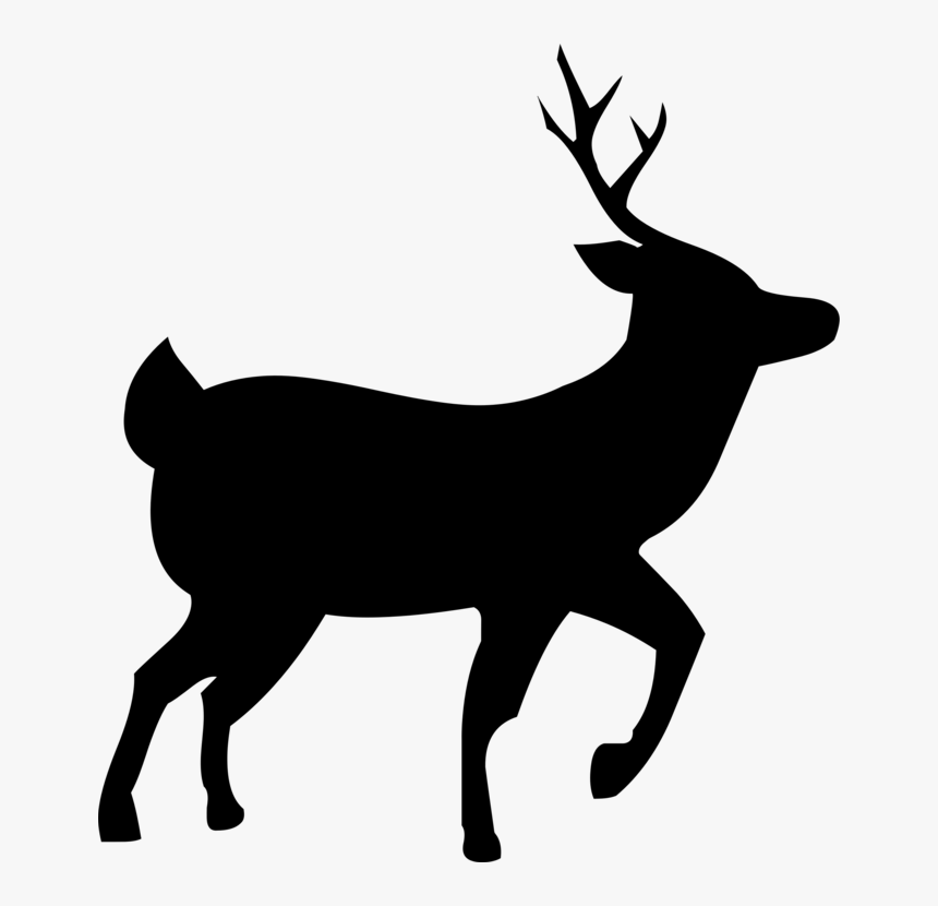 Elk,wildlife,silhouette - No Deer Hunting Sign, HD Png Download, Free Download