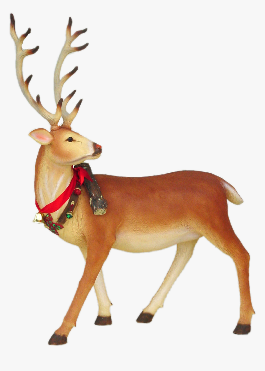 #colorful #christmas #deer #reindeer #antlers - Reindeer Statue, HD Png Download, Free Download