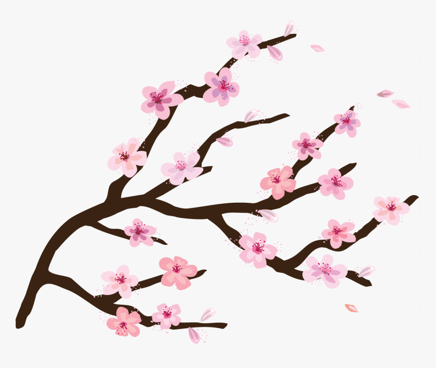 Cherry Tree Clipart Cartoon - Cherry Blossom Tree Clipart, HD Png Download, Free Download