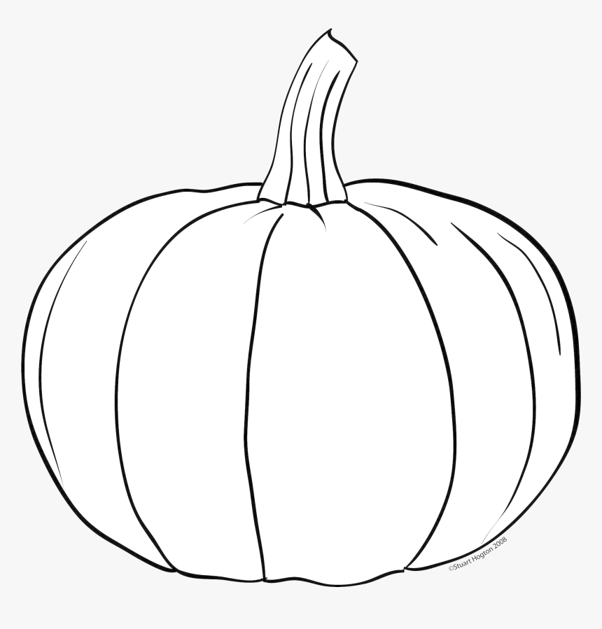 Pumpkin Halloween Clipart Black And White Clipartme - Coloring Page Cartoon Pumpkin, HD Png Download, Free Download