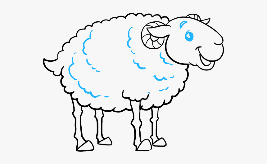 How To Draw A Sheep Really Easy Drawing Tutorial - Drawing, HD Png Download, Free Download