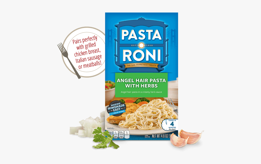 Menu Item Pasta Roni Angel Hair Pasta & Herbs - Pasta Roni Angel Hair Pasta With Herbs, HD Png Download, Free Download