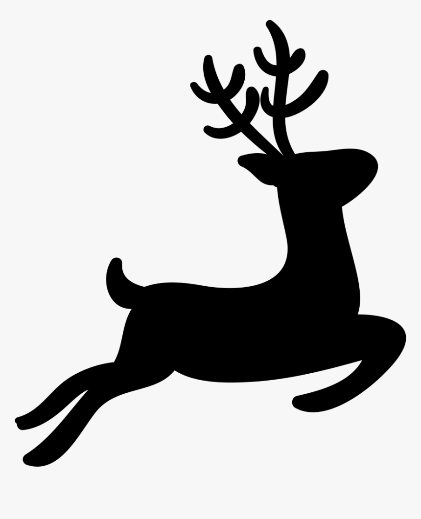 Clip Art Collection Of Free Download - Reindeer Black And White Png, Transparent Png, Free Download