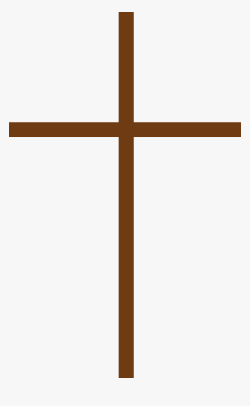 Thin Brown Cross - Thin Cross Clipart, HD Png Download, Free Download