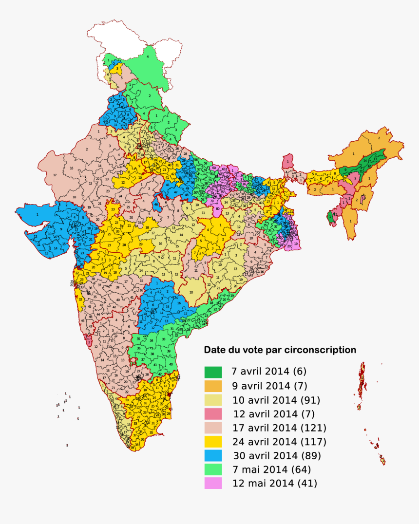 Wahltermine Indien2014 Fr - 2019 Lok Sabha Election Results, HD Png Download, Free Download