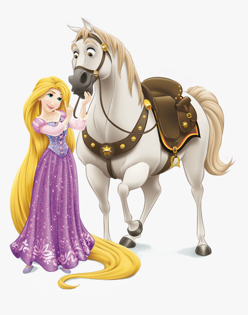 Rapunzel With Horse Png - Rapunzel Horse, Transparent Png, Free Download