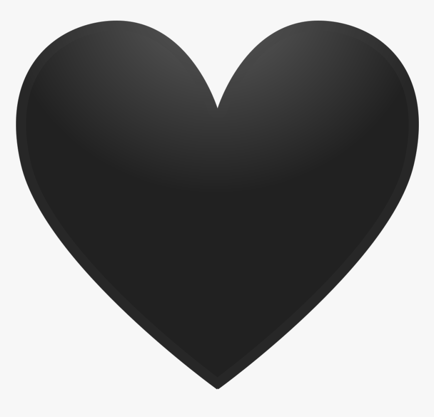 Black Heart Icon - Emoji Corazon Negro Png, Transparent Png, Free Download