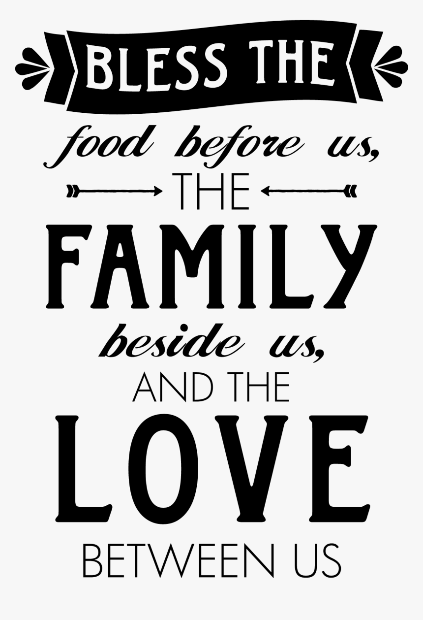 Whimsy Bless Food Family Love Wall Quotes - Family And Food Quote, HD Png Download, Free Download