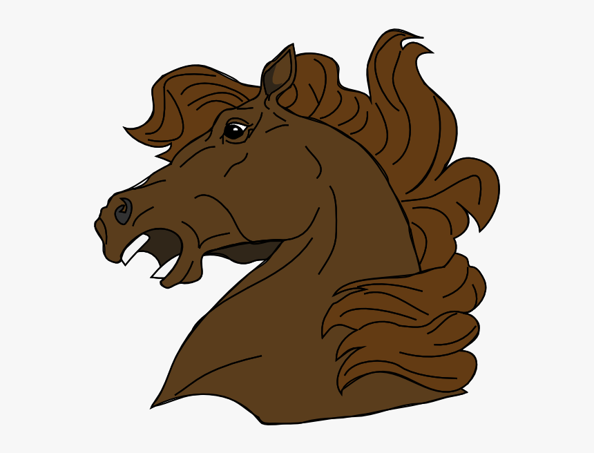 Horse Head Cartoon Png, Transparent Png, Free Download
