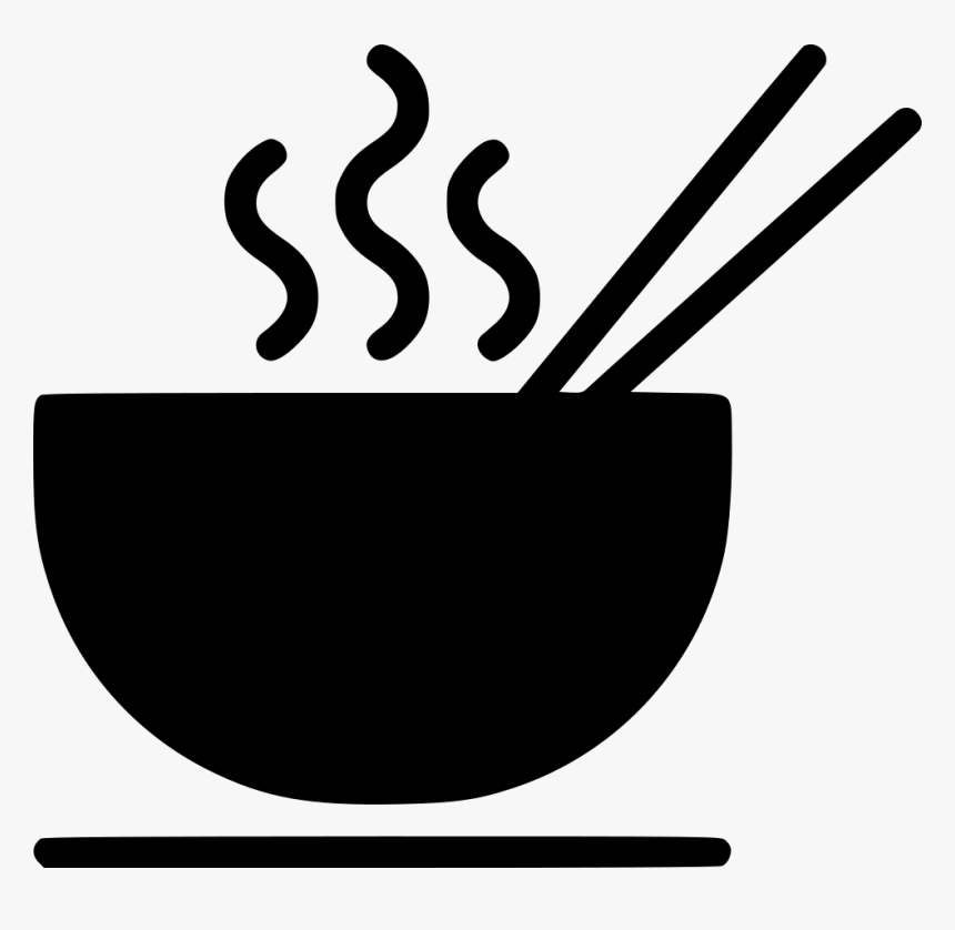 Bowls Png Free - Noodles Bowl Black And White, Transparent Png, Free Download