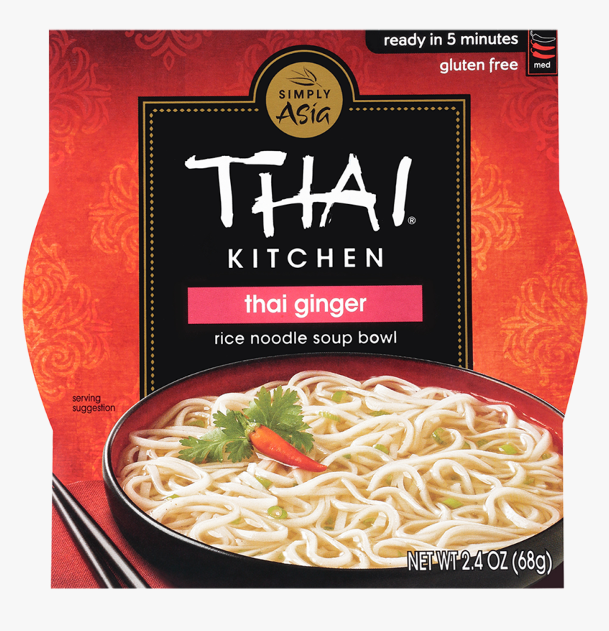 Thai Ginger Rice Noodle Soup Bowl - Thai Kitchen Noodle Bowl, HD Png Download, Free Download