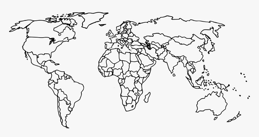 Map Of The World Countries Blank, HD Png Download, Free Download