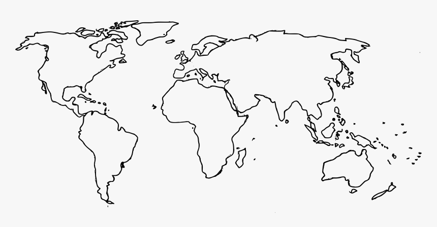 High Resolution World Map Outline Pdf Hd Png Download Kindpng