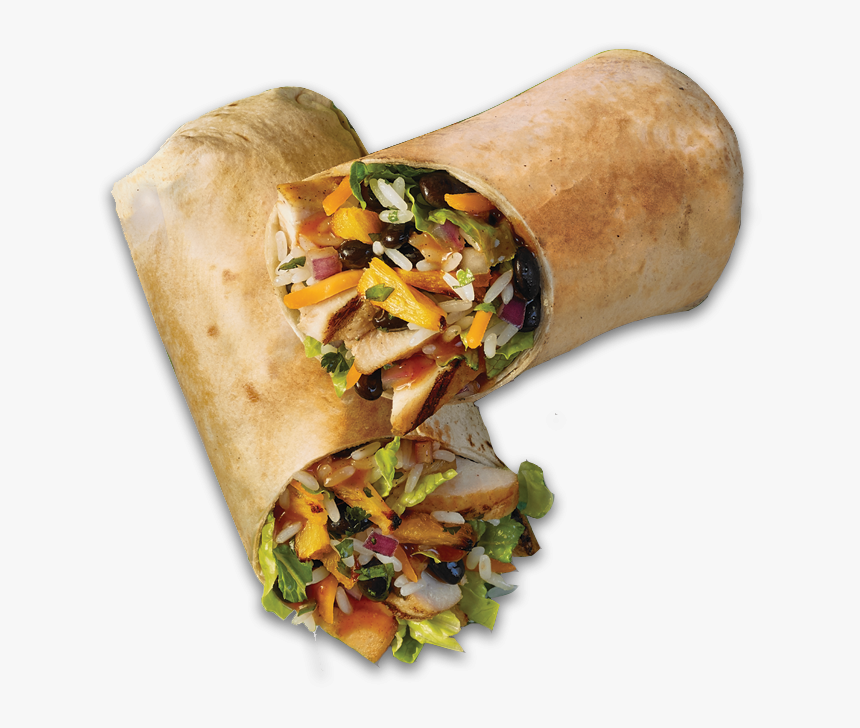 Caribbean Jerk Chicken Wrap Tropical Smoothie - Tropical Smoothie Cafe Baja Wrap, HD Png Download, Free Download