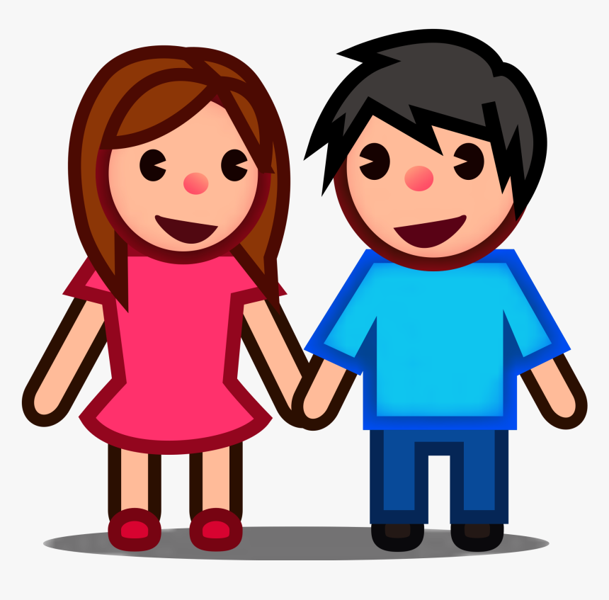 Boy Girl Png - Love Couple Emoji, Transparent Png, Free Download