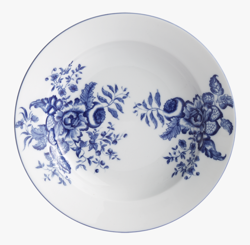 Mottahedeh Emmeline Rim Soup Bowl - Blue And White Porcelain, HD Png Download, Free Download