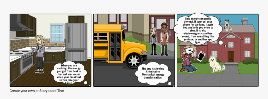 Energy Transformation Comic Strip Example, HD Png Download, Free Download