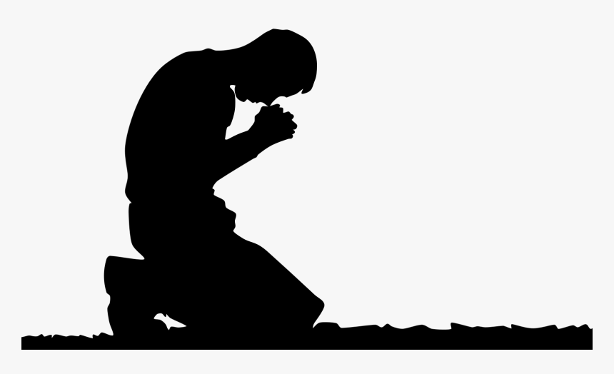 Praying Hands Prayer Man Silhouette Clip Art - Prayer Silhouette, HD Png Download, Free Download