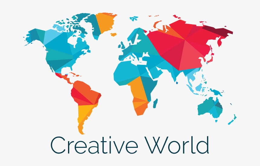 Creative World Map Vector Design - Creative World Map Design, HD Png Download, Free Download