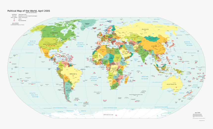 World Tld Map - Map Of World With Scale, HD Png Download, Free Download