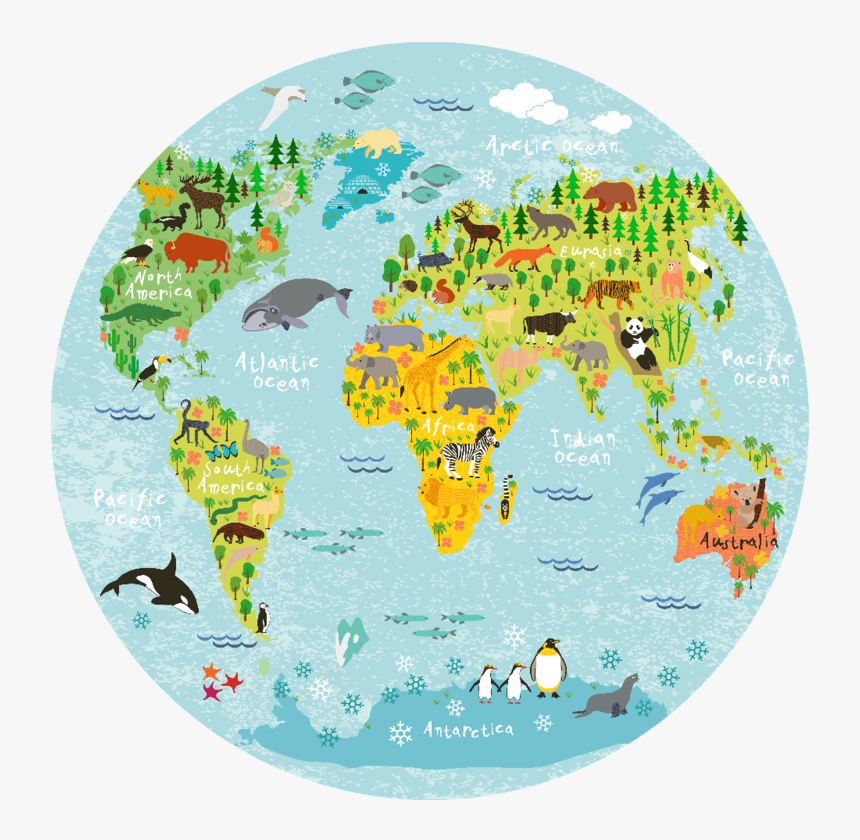 World Map Round Picture "
 Class= - World Map Round Poster, HD Png Download, Free Download