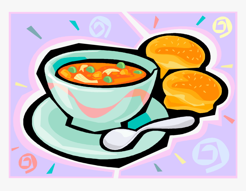 Soup Clipart Vegetable Soup - Chili And Cornbread Clipart, HD Png Download, Free Download