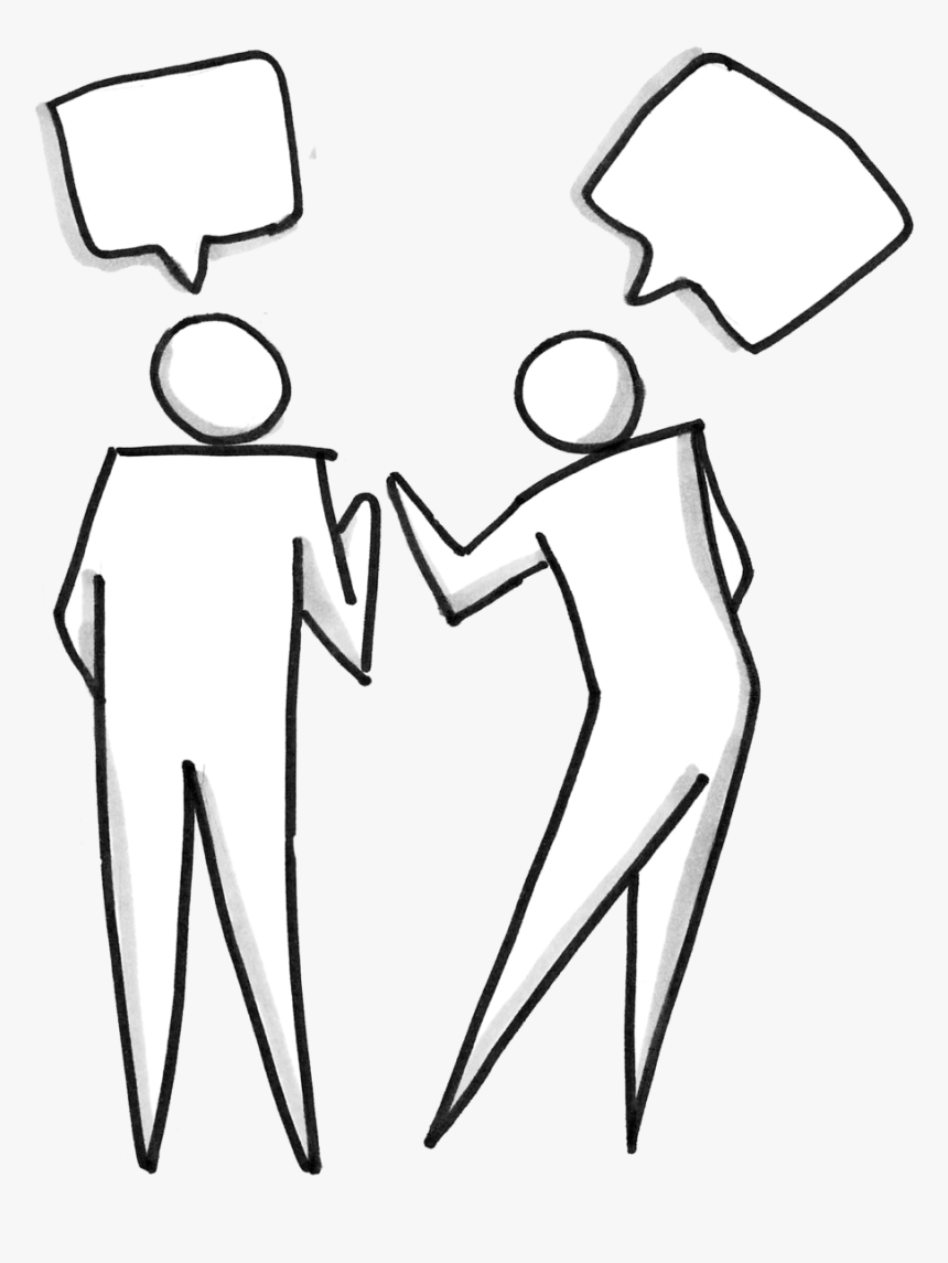 Two People Talking - Group Of People Cartoon, HD Png Download, Free Download