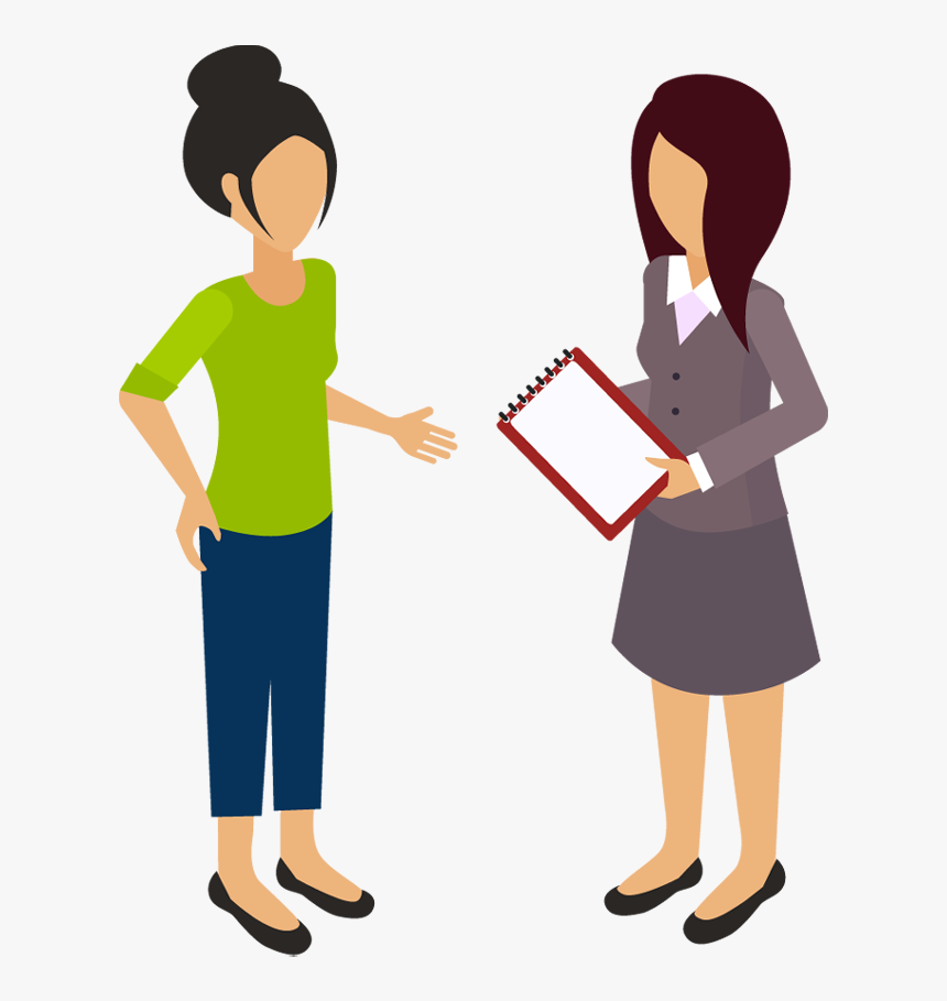 Suit Clipart Business Talk - Two Business Women Cartoon, HD Png