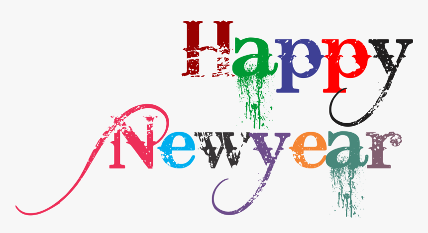 Happy New Year 2018 Clip Art - New Year Png Text, Transparent Png, Free Download