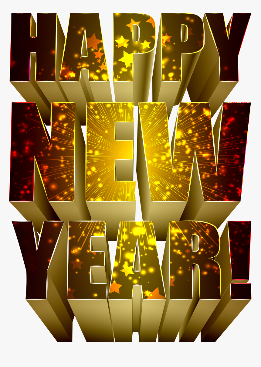 Happy New Year Text Png, Transparent Png, Free Download