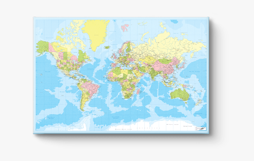 Canvasprint World Map - Large Transparent World Map, HD Png Download, Free Download