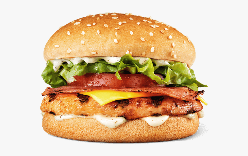 Grilled Chicken Cheesy Bacon - Chicken Burger With Cheese, HD Png Download, Free Download