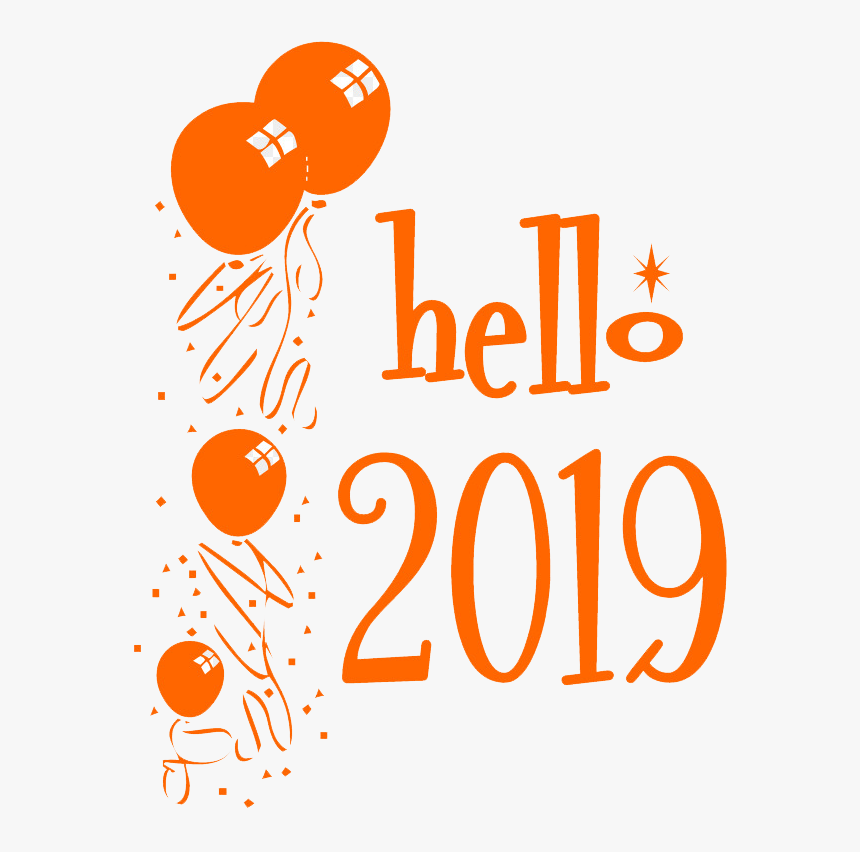 Happy New Year 2019 Png Png Download Illustration Transparent