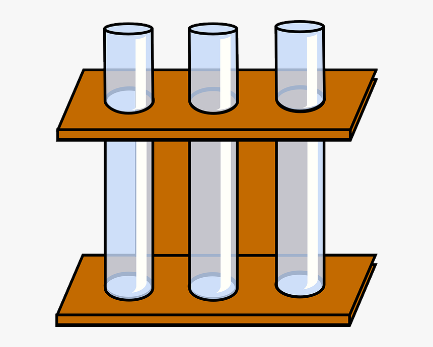 Science, Diagram, Drawing, Cartoon, Empty, Chemistry - 3 Test Tubes In A Rack, HD Png Download, Free Download