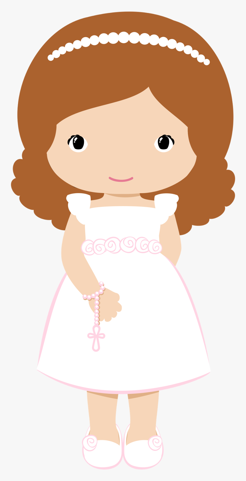 Girls In Their First Communion Clip Art - Niña Primera Comunion Png, Transparent Png, Free Download