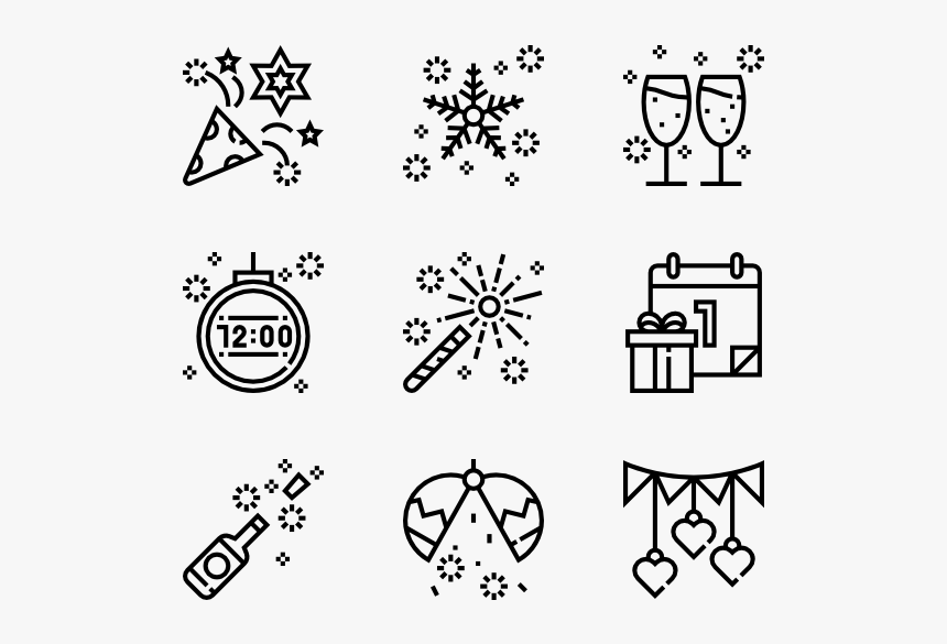 Happy Newyear - New Year Icons Png, Transparent Png, Free Download