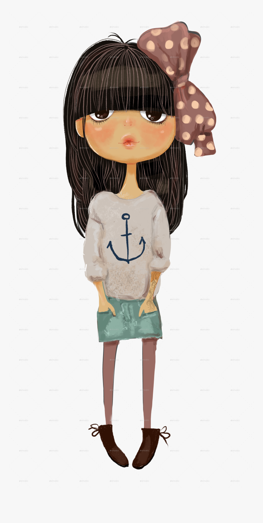 Transparent Cartoon Girl Png, Png Download, Free Download