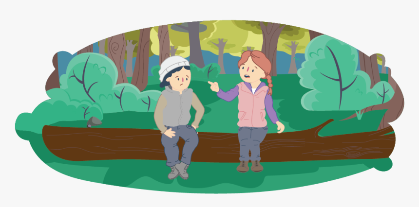 Two Friends Talking In The Forest, HD Png Download, Free Download