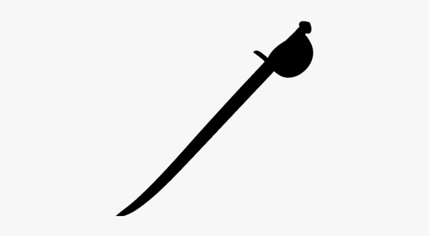 Pirate Sword Png Silhouette Transparent Background - Sword, Png Download, Free Download