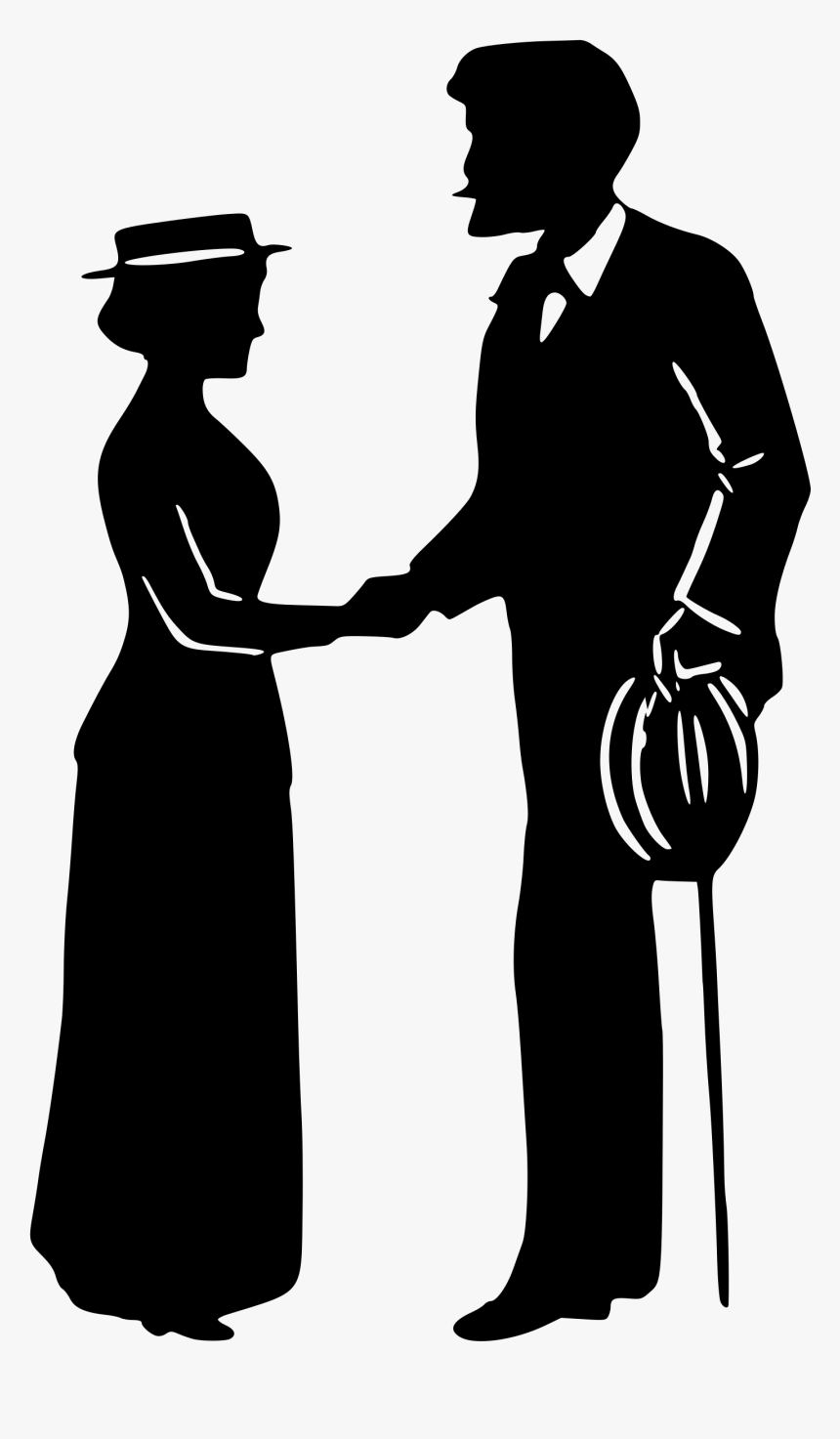 Man And Lady Clipart - Lady And Gentleman Silhouette, HD Png Download, Free Download