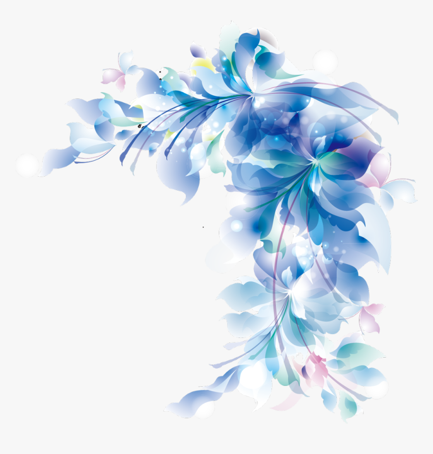 Transparent Blue Flower Border Png - Blue Flower Border Png, Png Download, Free Download