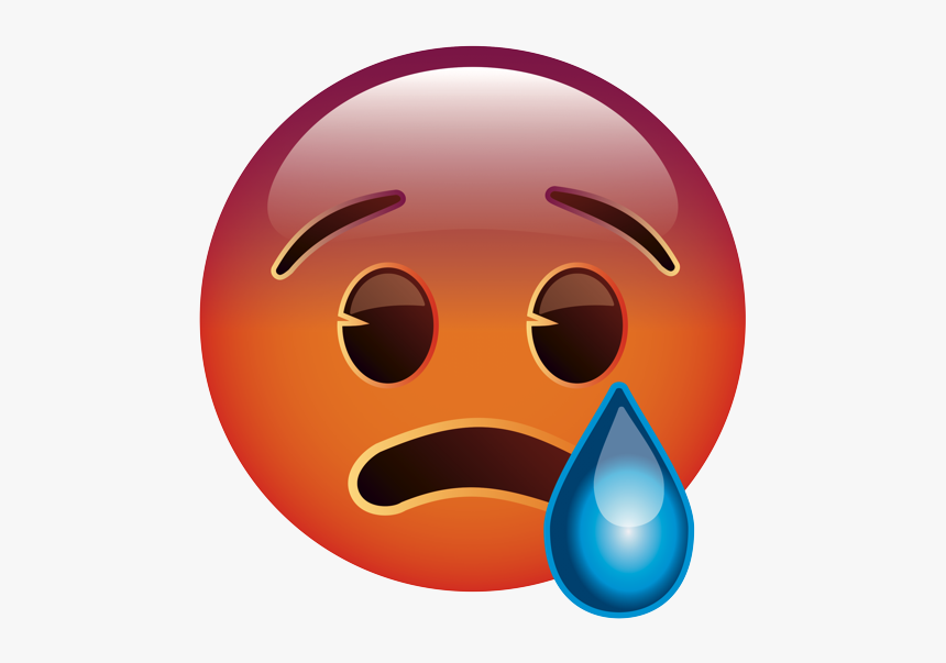 Red Crying Emoji, HD Png Download, Free Download