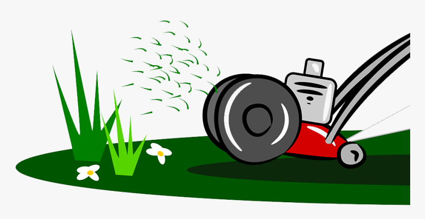 Grass Lawn Mower Cartoon Clipart , Png Download - Cartoon Man On Lawn Mower, Transparent Png, Free Download