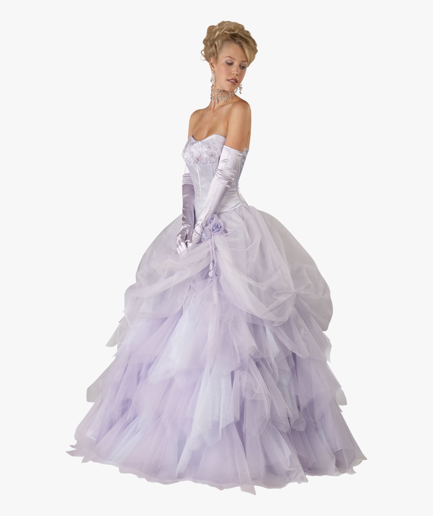 Bride In A Violet Wedding Dress Png Image, Transparent Png, Free Download